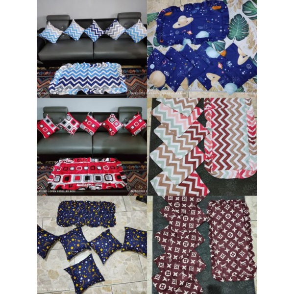 taplak meja set bantal sofa