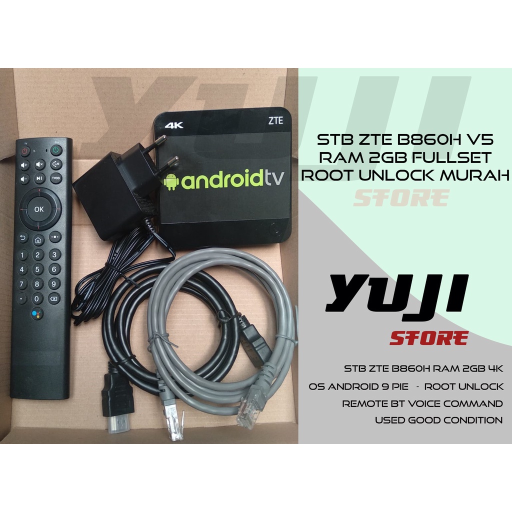 STB TV ANDROID ZTE B860H v5 4K RAM 2GB Fullset sdh ROOT MURAH