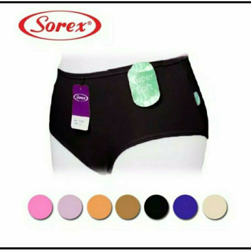 CELANA DALAM WANITA SOREX (ORIGINAL) ART 1239.MODEL MIDI PANTY SIZE : M - QL HARGA 1PCS