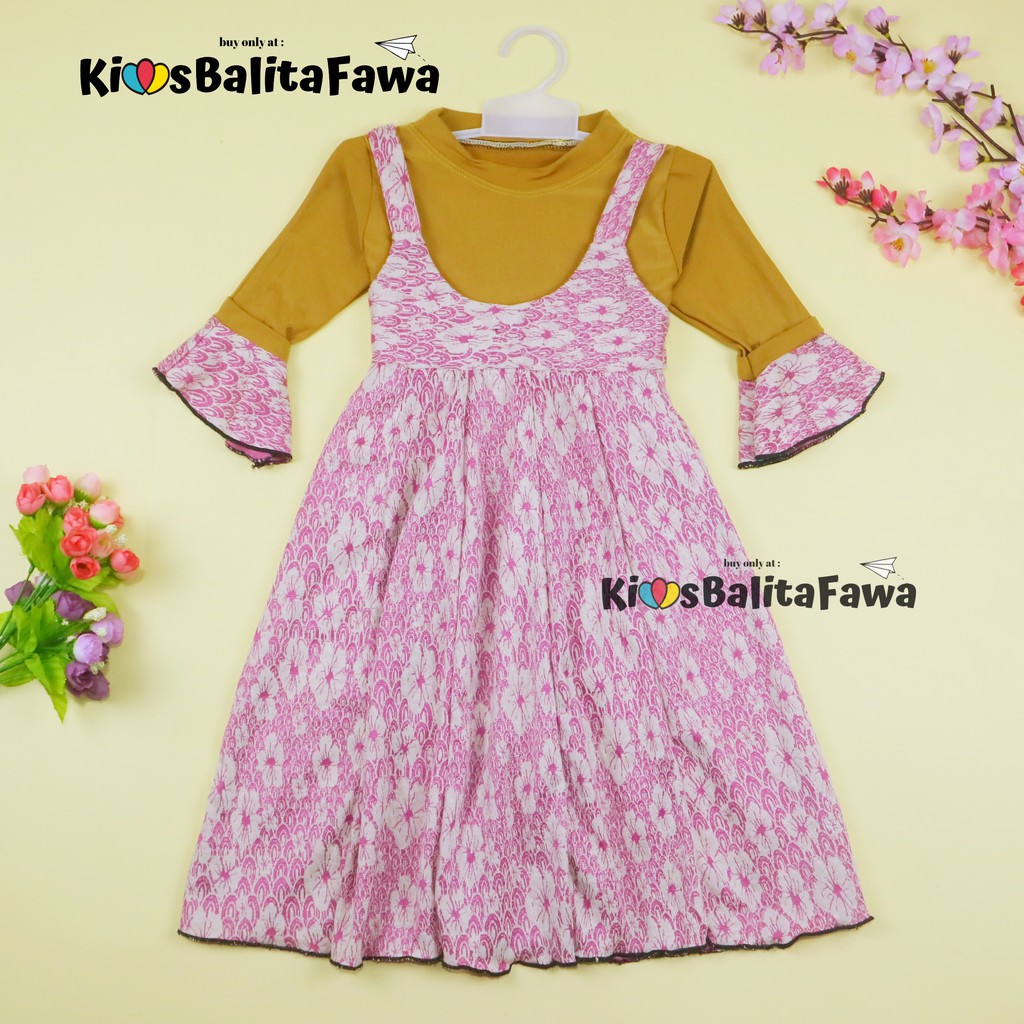 Gamis Aisyah uk 5-6 Tahun / Long Dres Baju Ngaji Anak Perempuan Murah Adem Gamis Lebaran [EXPORT]