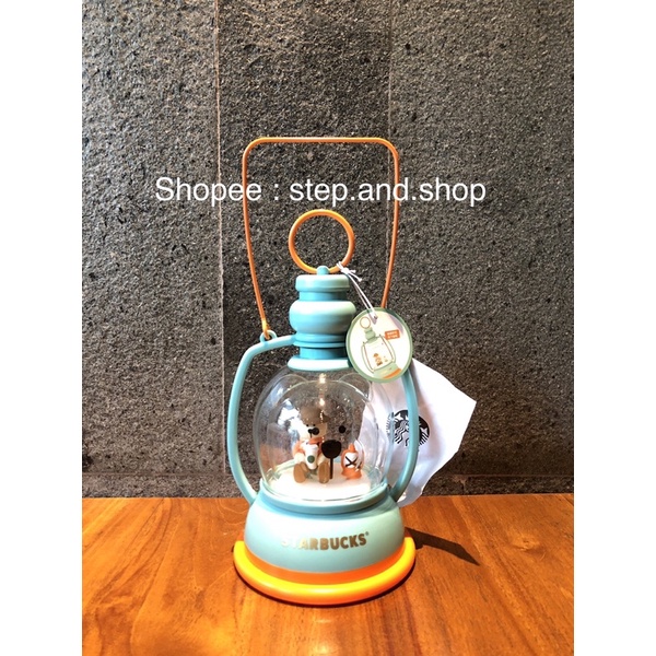 Starbucks Lantern LED Light With Double Wall Glass Bearista - Camping Series Ed - Limited Edition