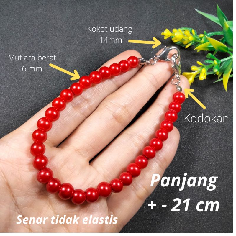 Konektor Strap Masker Mask Hijab Mutiara Sintetis Hitam Putih