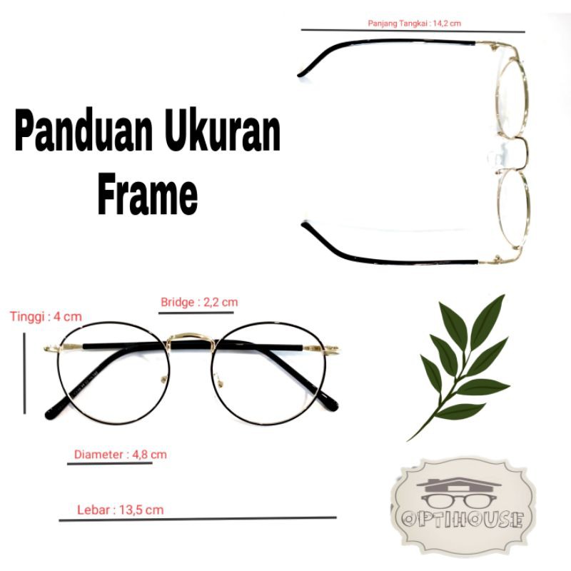 Frame kacamata bulat korean model Verla OPH 9765