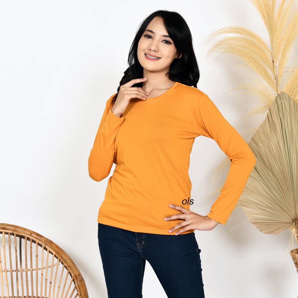 o-neck lengan panjang wanita