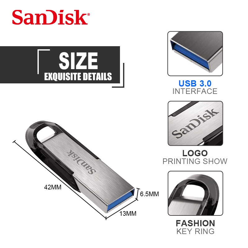 Flashdisk SANDISK CZ73 USB 3.0 128GB Ultra Flair Pen Drive Memory Stick USB Flash Drive U Disk