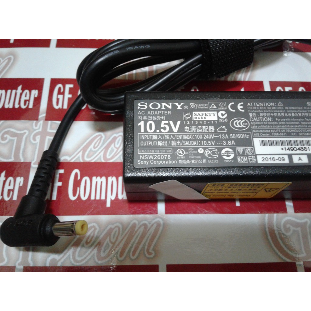 ADAPTOR LAPTOP ORIGINAL SONY 10.5V 3.8A (4.8mm/1.7mm) Vaio PRO 13 SVP132A1CL, SVP132A1CM, SVP132A1CW