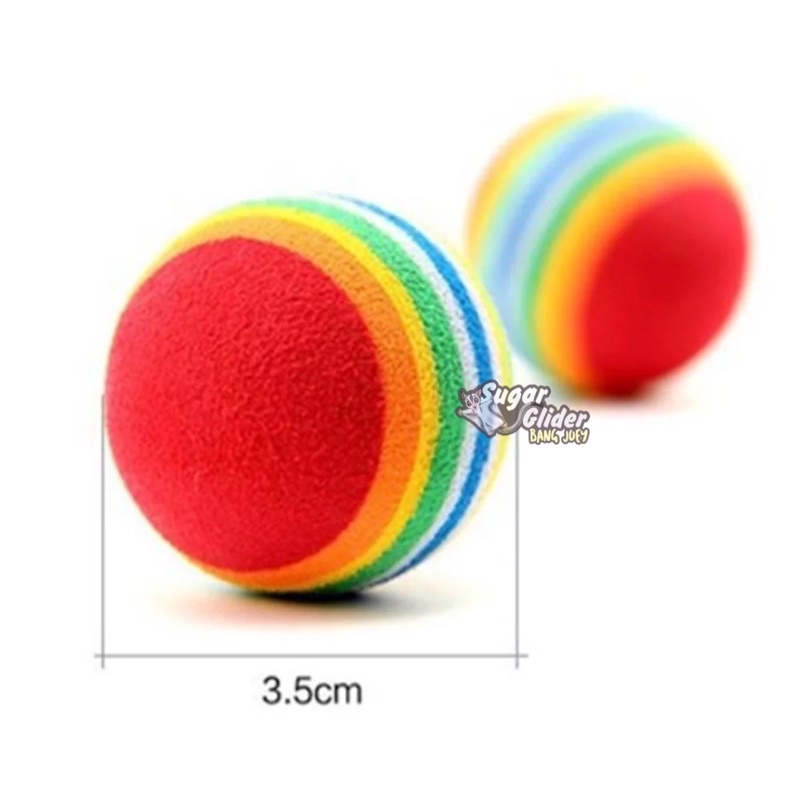 MAINAN RAINBOW BALL Bola Kucing Kitten Anjing Dog Toys Cat Mainan Gigitan Kucing Burung Hamster