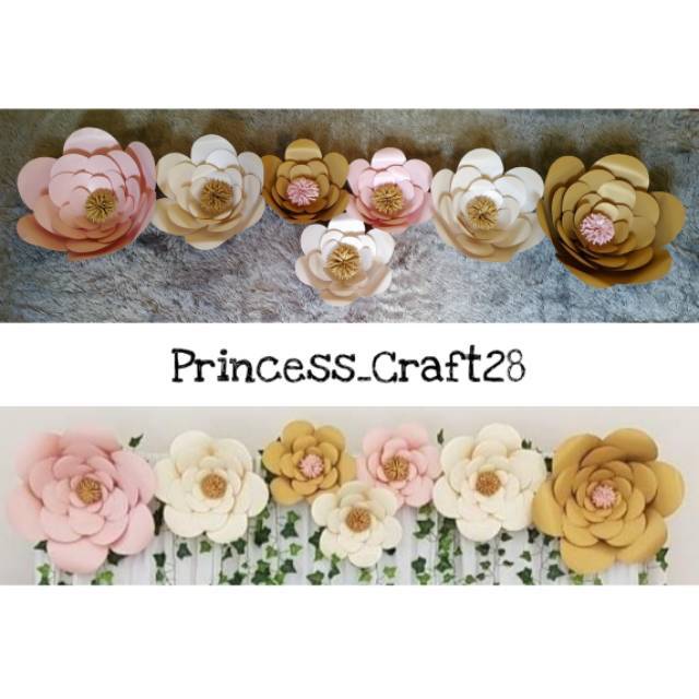 Simpel Paper Flower Backdrop Engagement