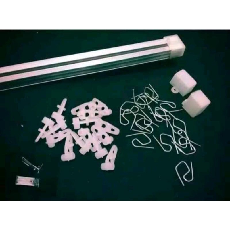 rel batang gorden kotak aluminium