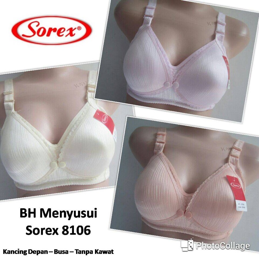 Sorex 8106 | Breastfeeding Bra / BH Menyusui Kancing Depan