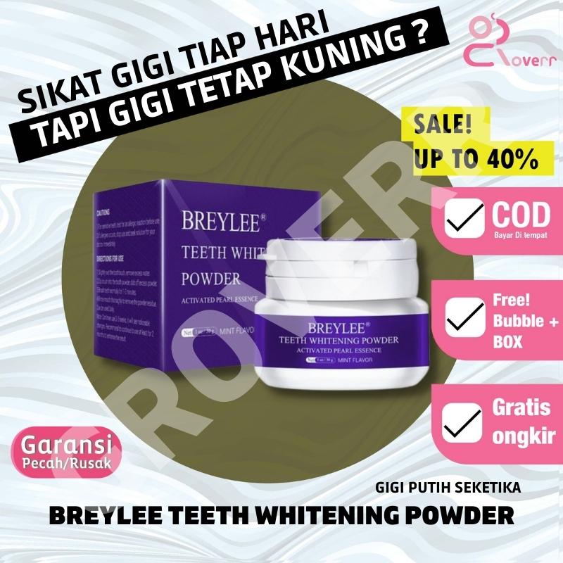 Serbuk Pencerah Pembersih Pemutih Gigi Breylee Teeth Whitening Powder Bubuk Penghilang Karang Kerak 