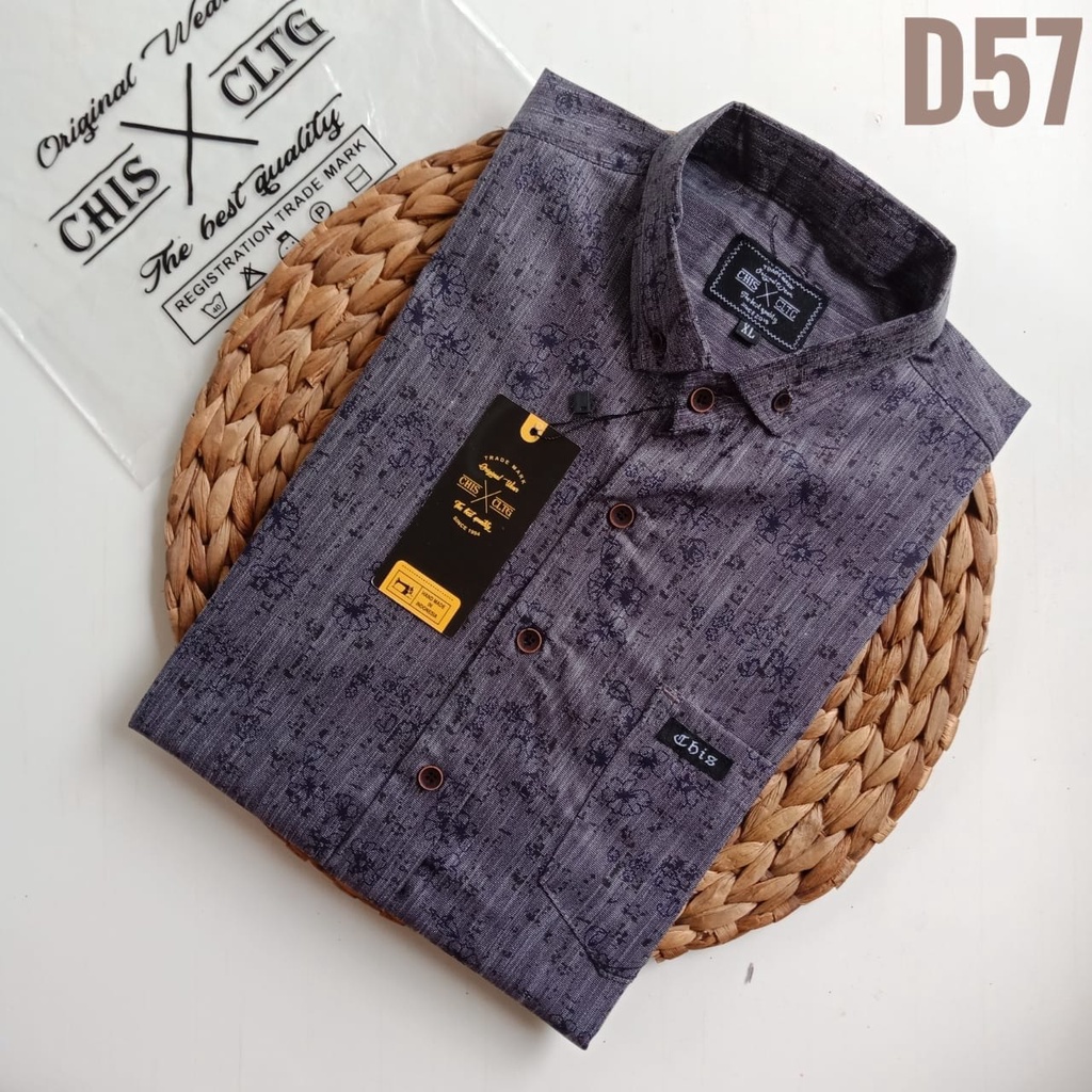 Kemeja Pria Lengan Pendek Hem Cowok distro Surfing Best Quality Motif Terkini Casual Chis Size M-XL D01