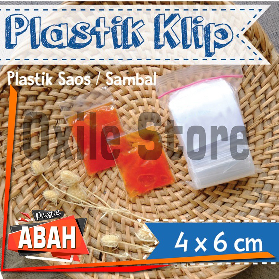 PLASTIK KLIP 4x6CM LIST PUTIH | LIST MERAH| ISI 100 PCS | PLASTIK CLIP PLASTIK ZIPLOCK BENING