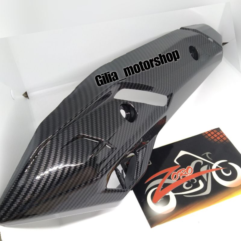 Cover Tameng Knalpot Carbon Vario 125 Old 150 Old Zoro Fine Original Tutup Cover Knalpot