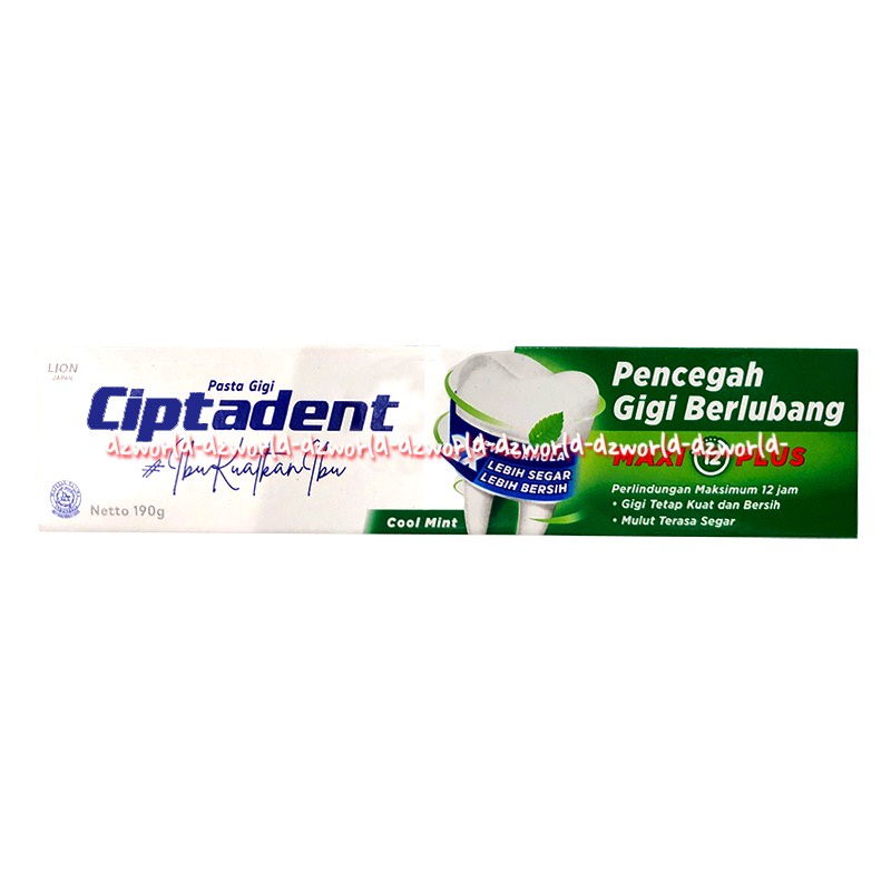 Ciptadent 190gr Pasta Gigi Cool Mint fresh Mint Odol Pencegah Gigi Berlubang 12jam Ciptaden