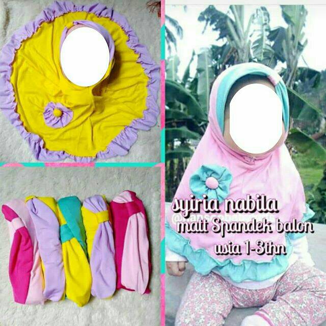 Jilbab Anak Jersey / Jilbab Bayi Jersey