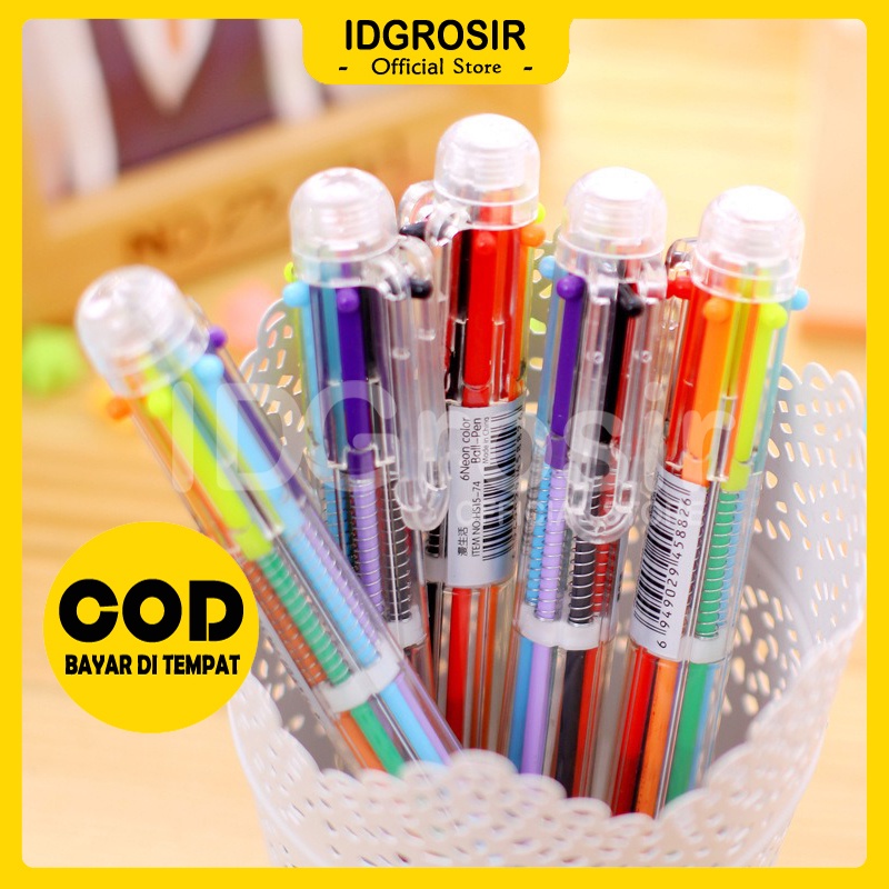 

IDgrosir Statioany Polpen Pulpen Bulpen Bolpoin Bolpoint Pena Gel Warna Warni 1 Set 6 In 1 Alat Tulis Sekolah Kantor Murah IDG-ST0011