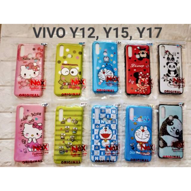 SOFTCASE VIVO Y12/Y15/Y17 KARAKTER GLOSSY + TEMPERED GLASS