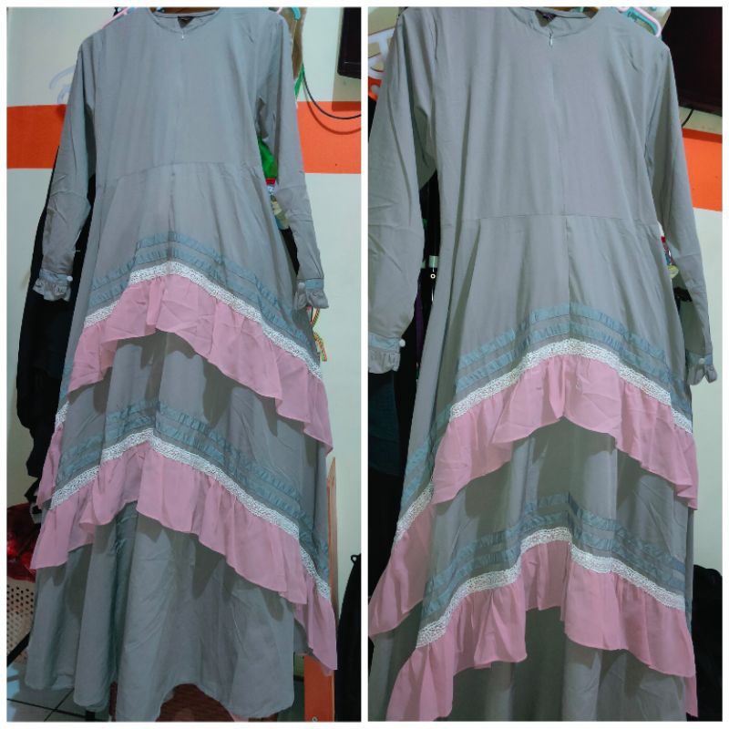 Gamis kinaro umpak gamis moscrepe kinaro
