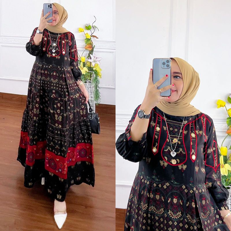 uliya dress / gamis / gamis katun / gamis midi