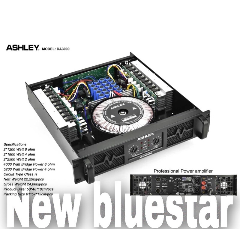 Power Ashley DA3000 Amplifier Ashley DA 3000 Class H.NB