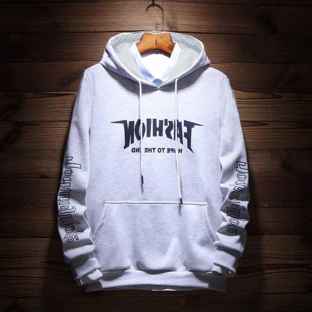 TOTOTAshop.Sweater hoodie FASHION pria,Bahan babyterry premium,motif sablon kilat Halus