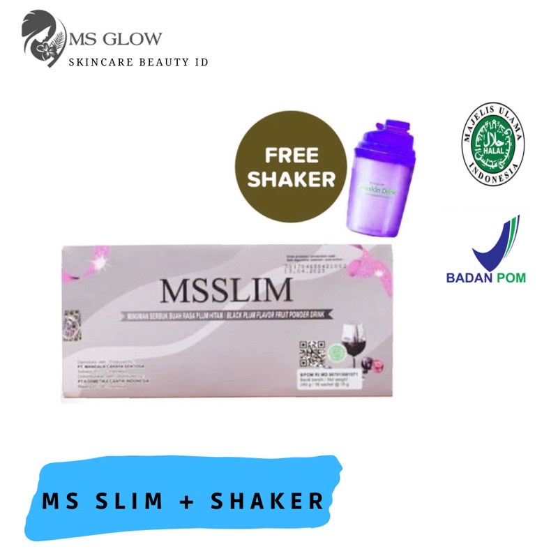 MS SLIM / MS BLACK PAKET PELAKOR MS GLOW FREE TUMBLER