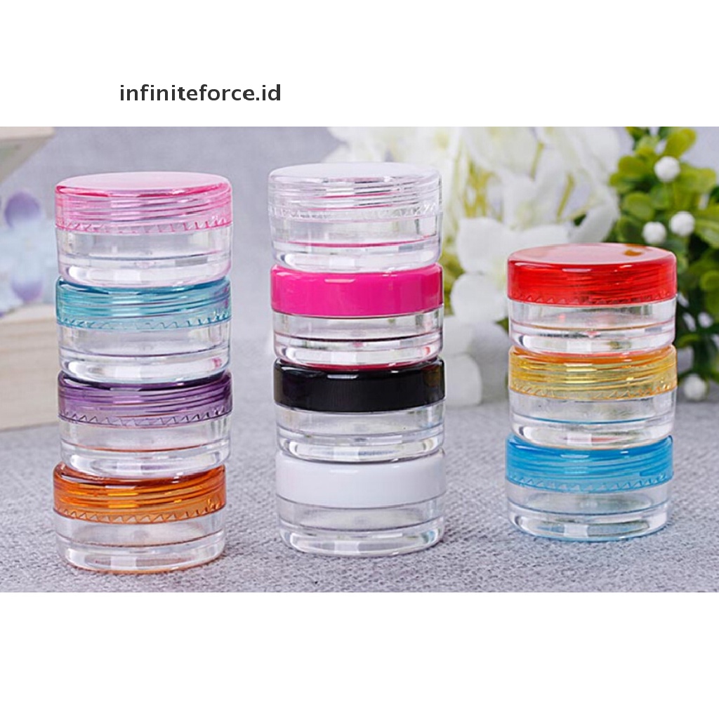 Infiniteforce.id 10pcs / Set Botol Kosong 5ml Untuk Eyeshadow / Krim Wajah