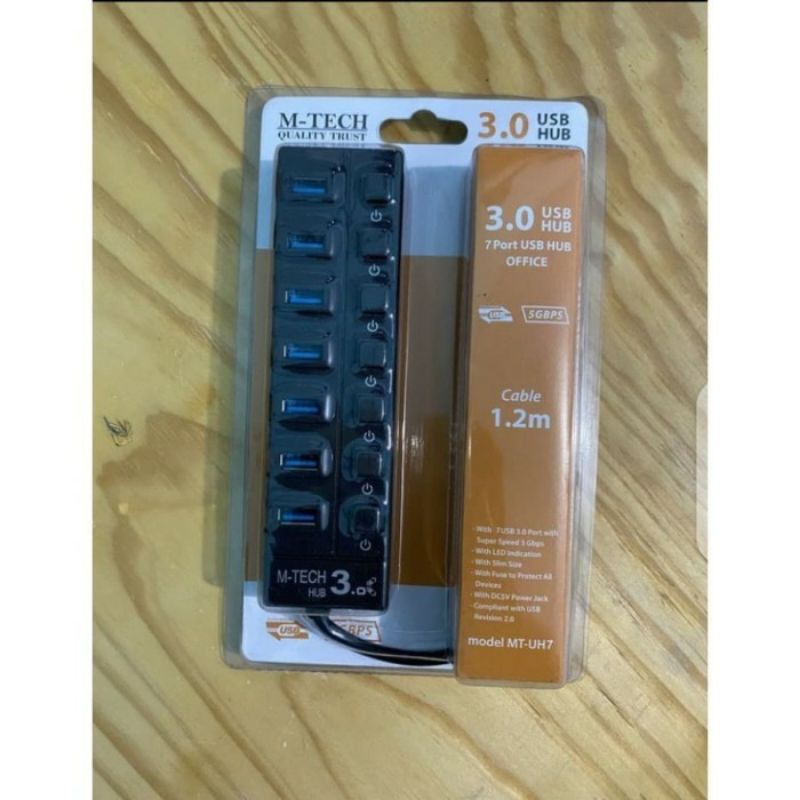 KABEL USB HUB 3.0 M-TECH 7 PORT / USB HUB 3.0 DIGIGEAR 7 PORT 1.2M - USB HUB 3.0 - 7 PORT