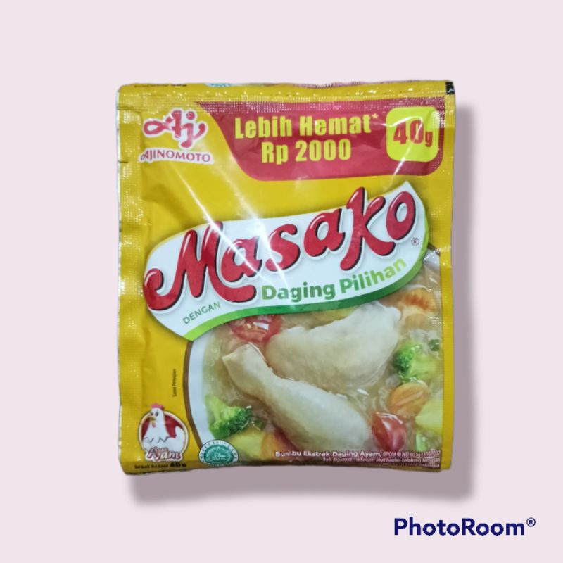 Masako® Bumbu Kaldu Penyedap Rasa Ayam Kemasan Ekonomis 40g (1pcs)