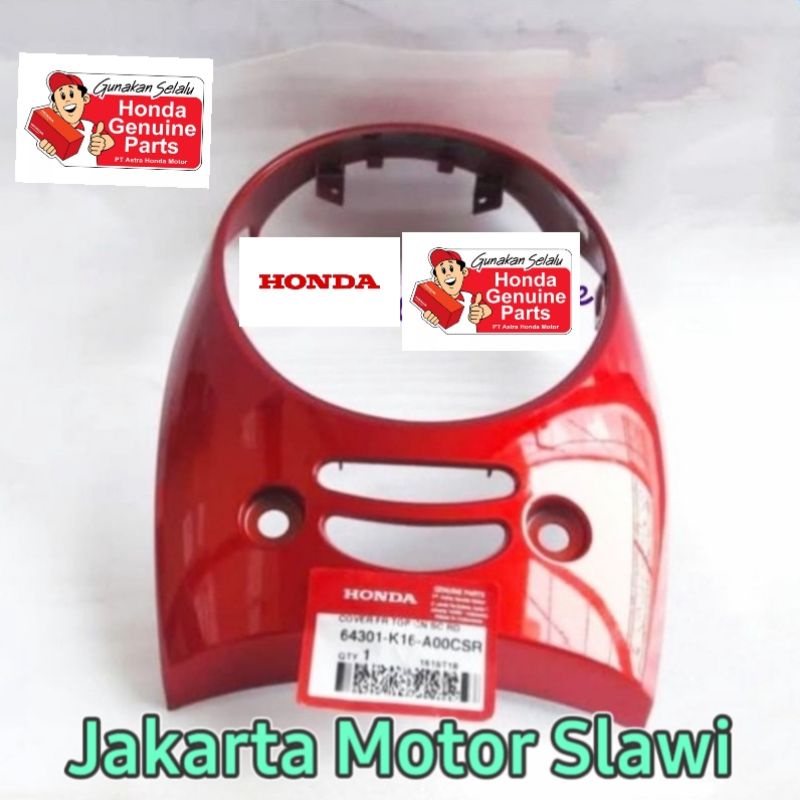 64301-K16-A00CSR cover FR top panel scoooy fi merah maroon ori Honda