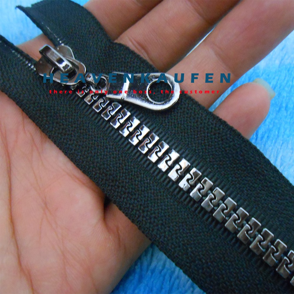 Resleting Zipper Busana 50 cm Hitam - Black Nikel Vislon Variasi Kode BX