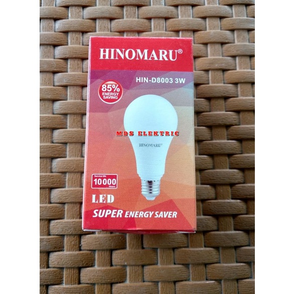 Lampu Led Buld 3 Watt Hinomaru HIN - D8003 3 Watt Cahaya Kuning