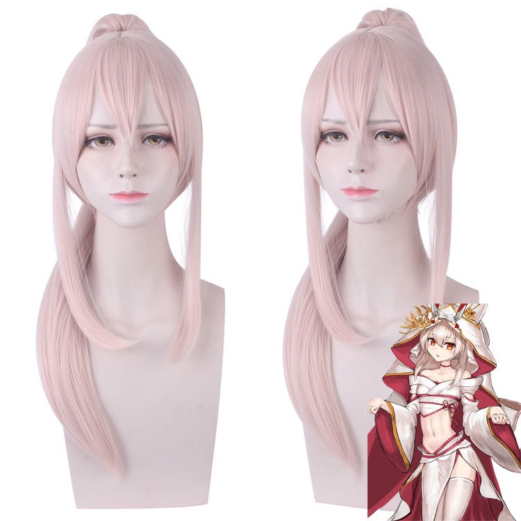 LOL-159 wig rambut palsu daily lolita azur lane ayanami ponytail pink