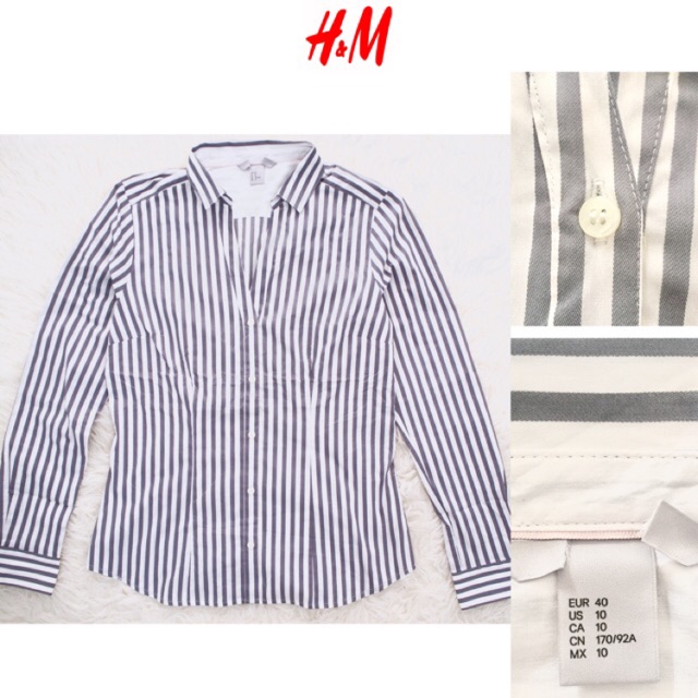 H&M Shirt ORI / Kemeja Kerja Kantor Wanita Salur Branded