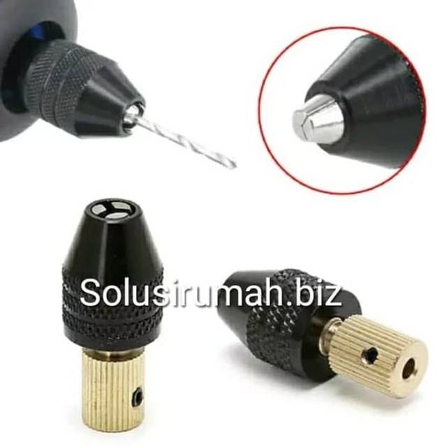 Keyless Chuck Collet Mini Drill Kepala Bor Dinamo Motor DC