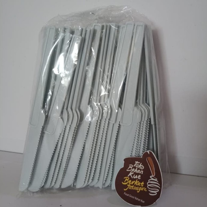 PISAU PLASTIK BROWNIES ISI 100 PCS / PISAU PLASTIK KUE BROWNIES