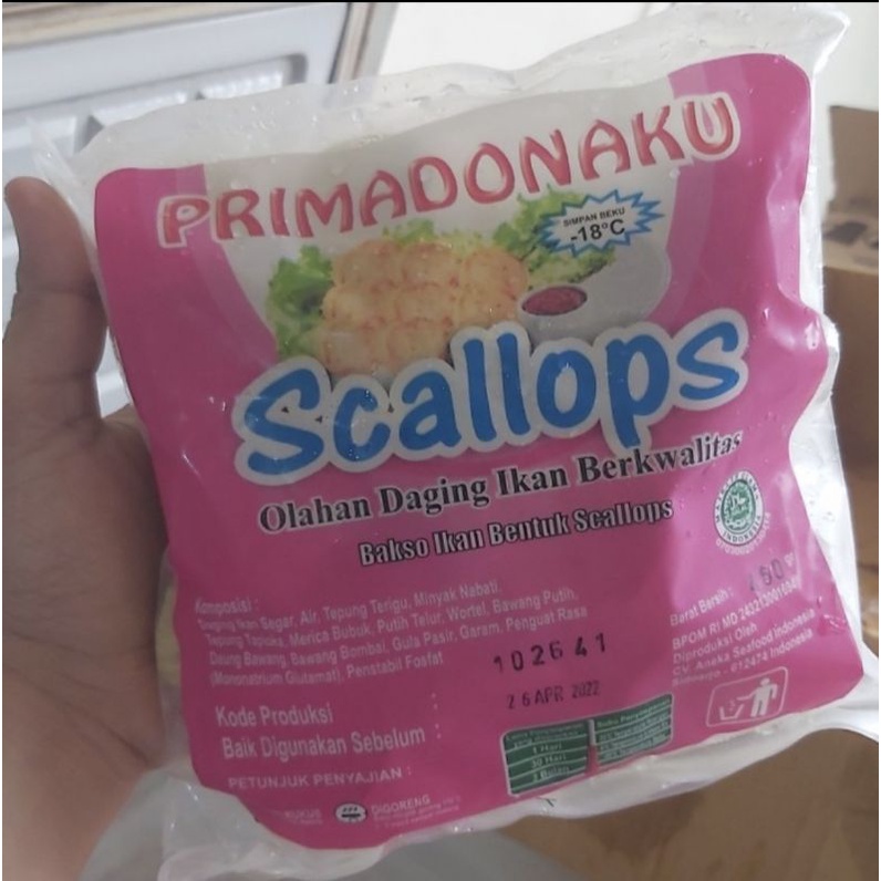 

SCALLOPS FROZEN FOOD - OLAHAN DAGING IKAN - BAKSO IKAN BENTUK SCALOPS