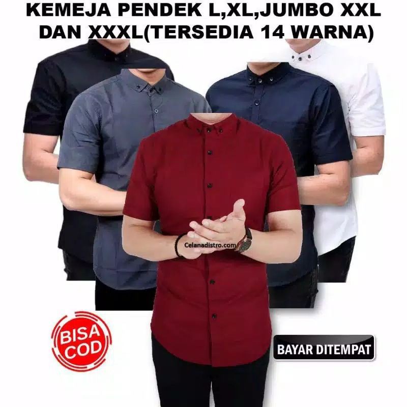 (bisa Cod) Kemeja Polos Katun Kerja Kantor Formal Lengan Panjang / Kemeja Pria / Kemeja Kantor