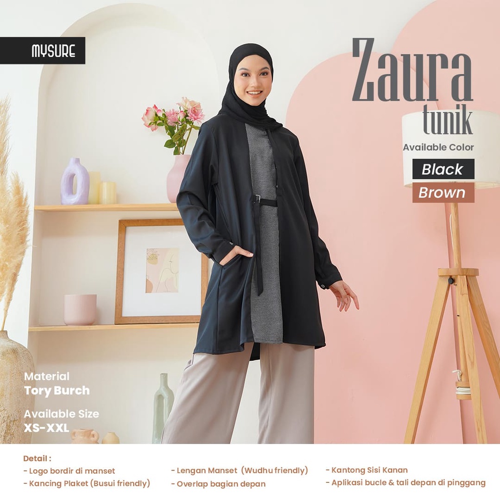 ZAURA TUNIK BY MYSURE, TUNIK DEWASA KEKINIAN, TUNIK ORI