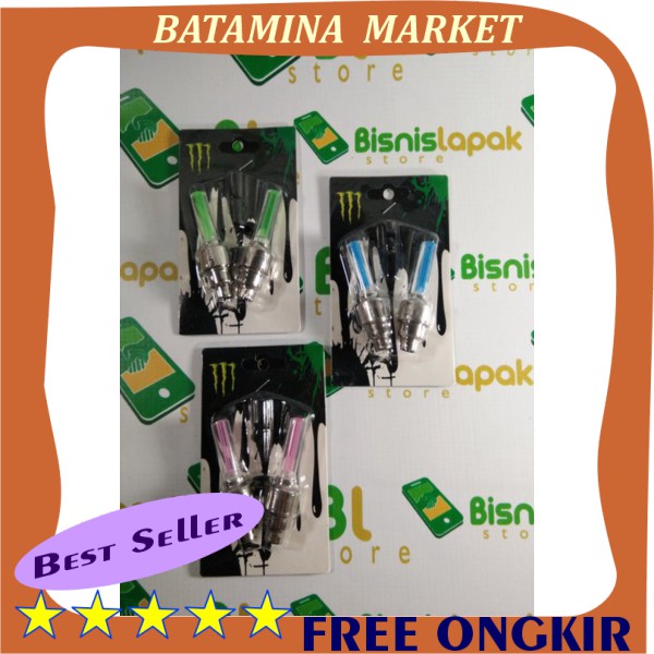 TERLARIS !!! Lampu Pentil LED  Lampu Tutup Pentil LED Sepasang