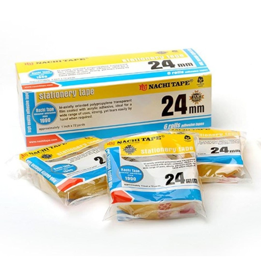 

[ROL] ISOLASI TAPE NACHI 1 INCH / 24 MM X 72 YARD (PAKAI BUNGKUS)
