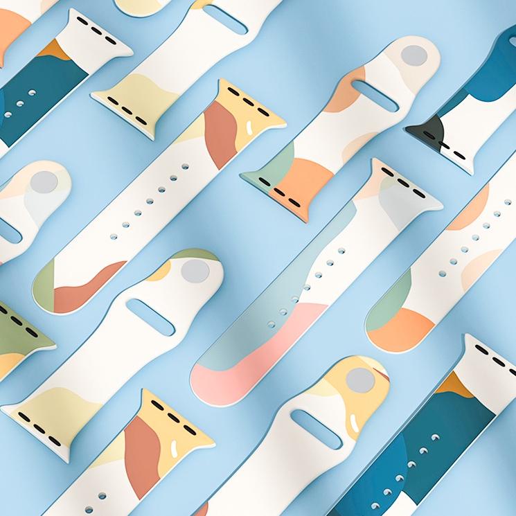 Penjualan Terbanyak.. Gelang jam Morandi Morandi Silicone Apple Watch Strap  for iwatchband Series 7