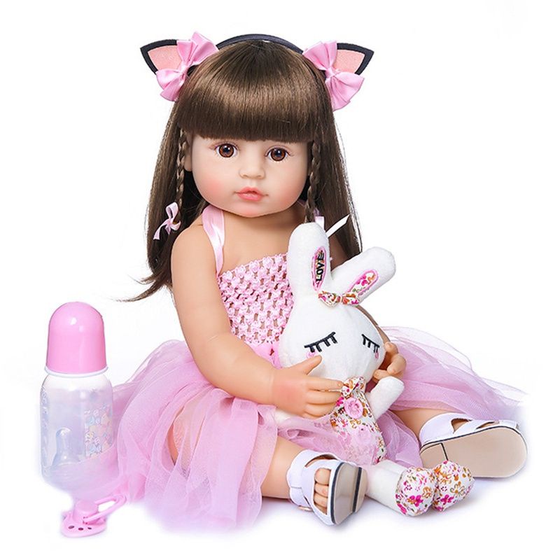 (Ready Stok) BONEKA NPK REBORN BABY DOLL FULL SILIKON 55CM