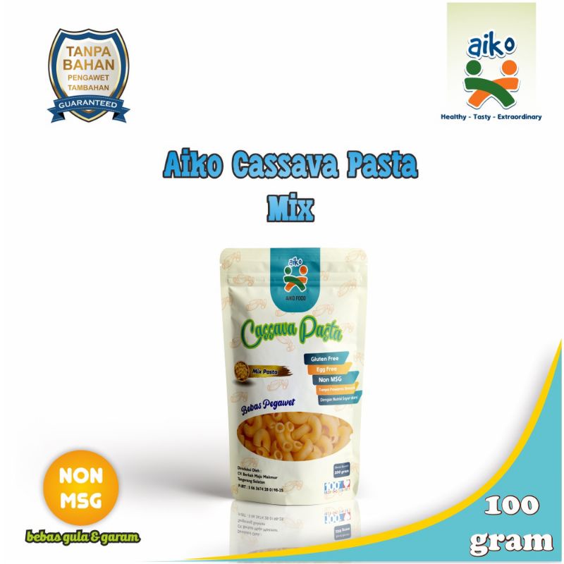 AIKO Cassava Pasta Gluten Free 100 gram | Baby Pasta 100gr