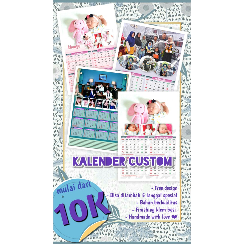 

Kalender custom 2022 4 lembar Murah free design