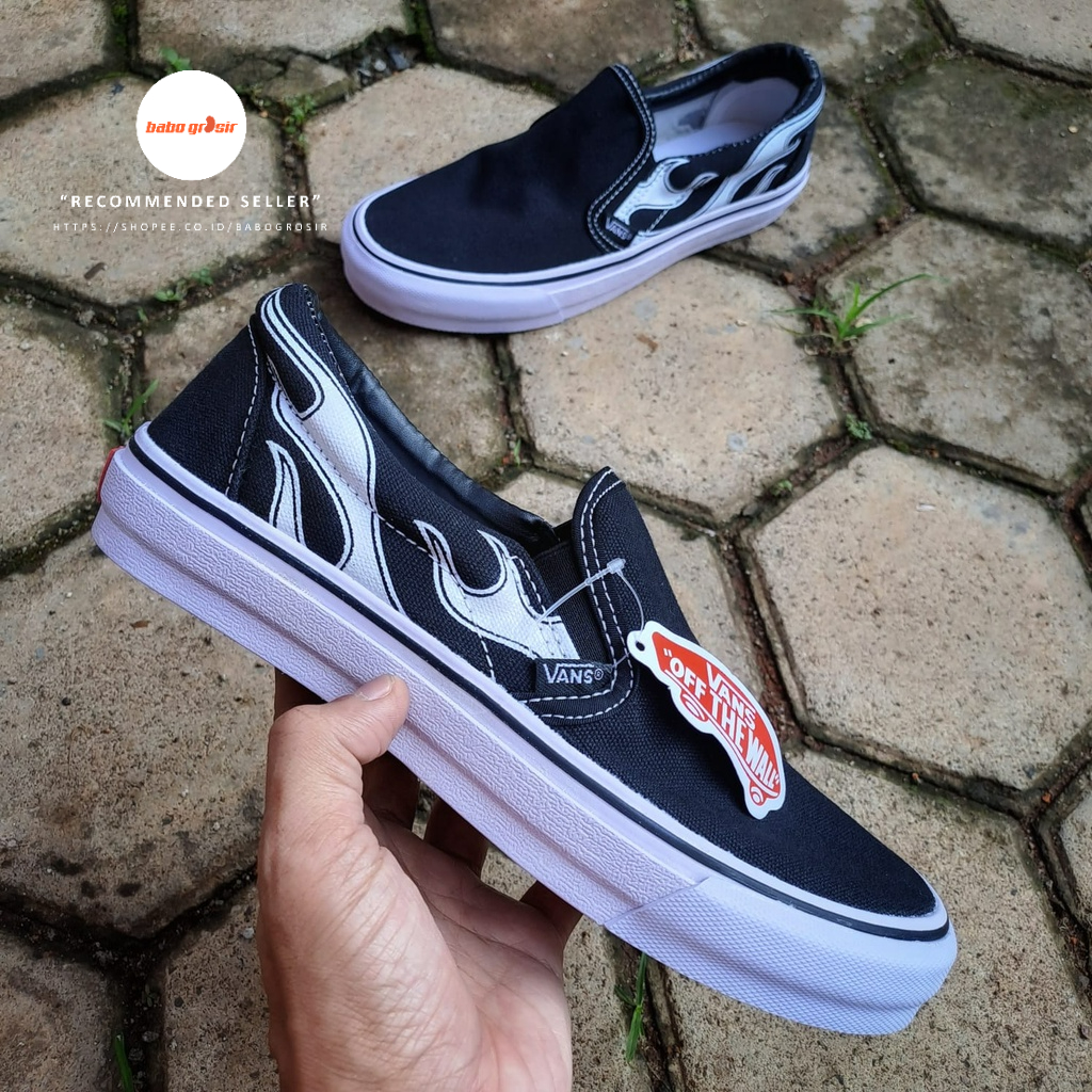 PROMO Sepatu Sneakers Pria, Sepatu Vans Slip On Pria Motif Keren dan Unik Premium Import Quality, Harga Murah, Kualitas Mewah