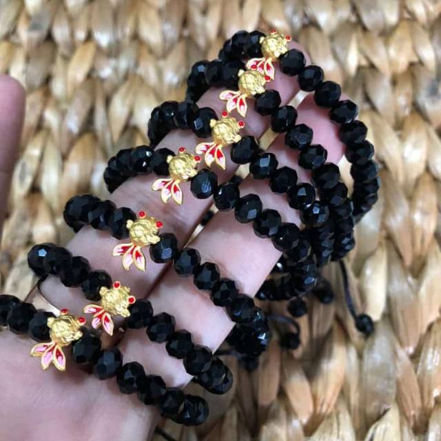 Gelang emas hongkong HK 24karat ikan koi rejeki fengshui tali cina simpul