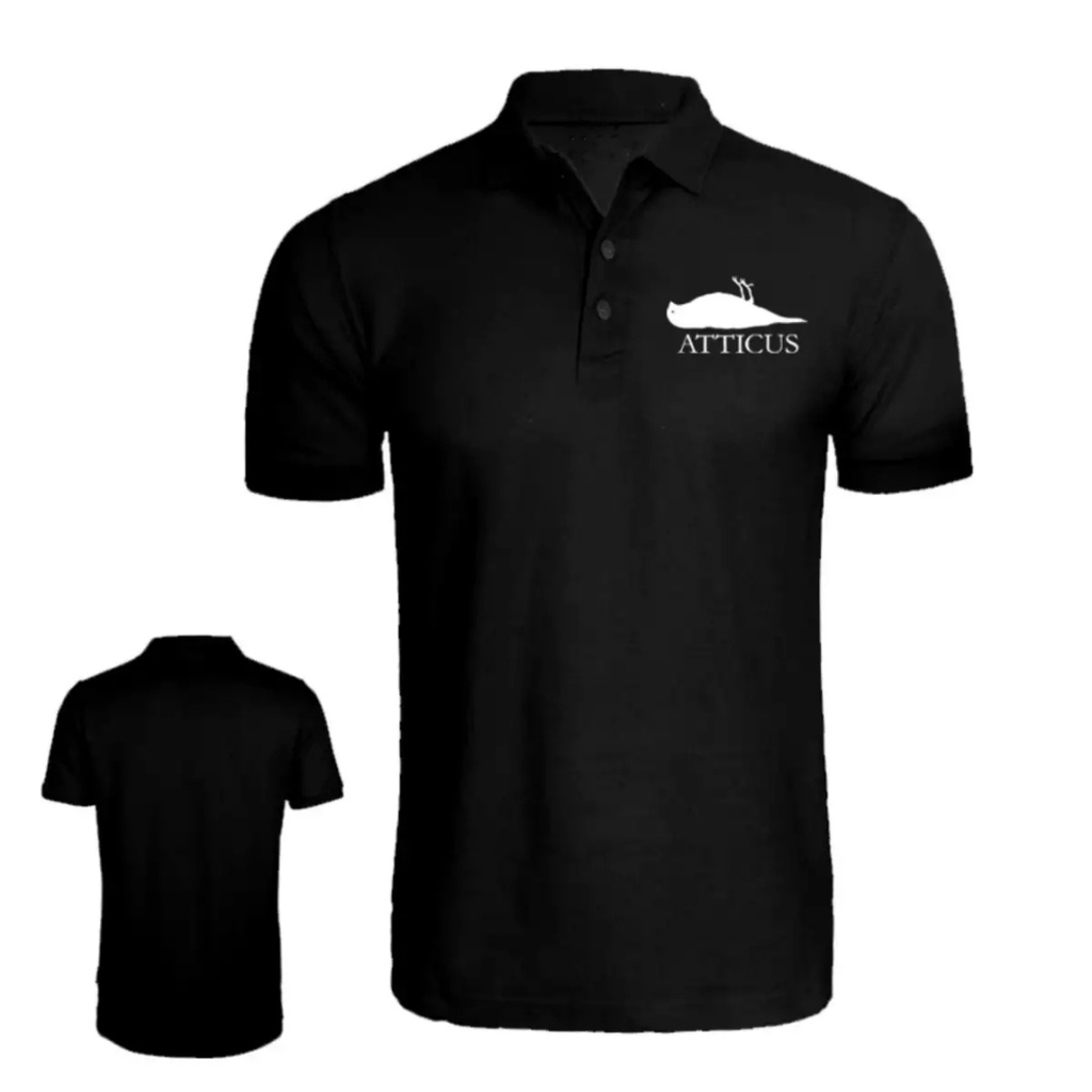 Hanasobi Store Kaos Polo Distro Atticus Logo Little White Premium