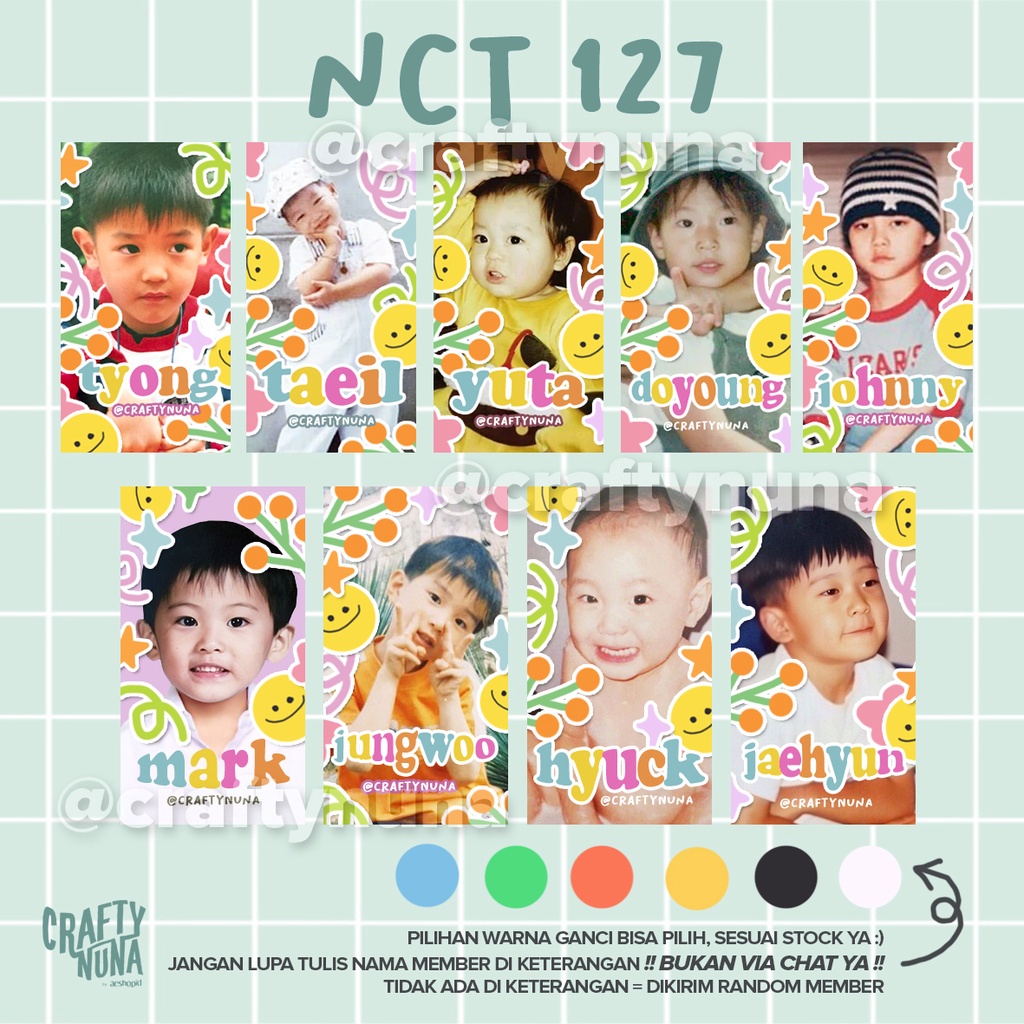 ✨ NCT Baby Handmade Keyring by Crafty Nuna ✨ cute foto bayi babies dream 127 kpop ganci custom key tag